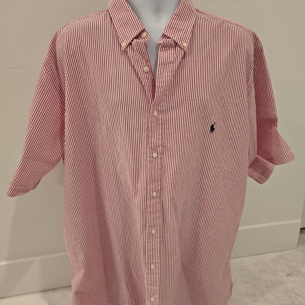 Men's Red Striped Shirt - Picture 1 of 3